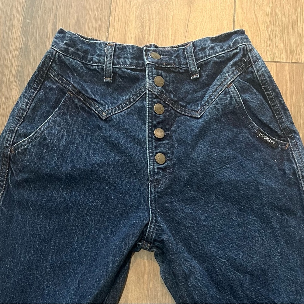 Made in USA Rockies Jeans Women’s Size 5/6 Blue Western High Rise 100% Cotton
